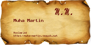 Muha Martin névjegykártya